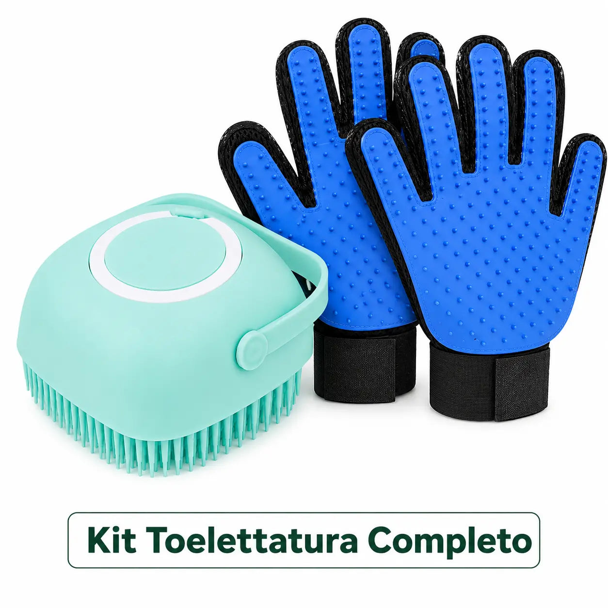 Kit Toelettatura Completo — Spazzola + Guanto | PawDuo