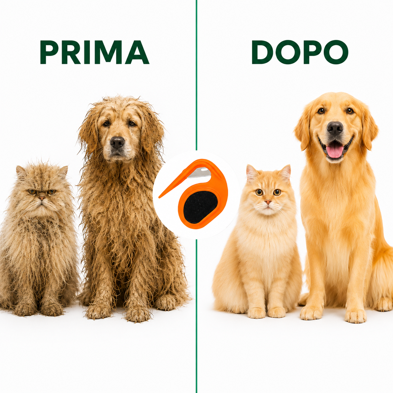 Pettine Anti-Nodi per Cani e Gatti