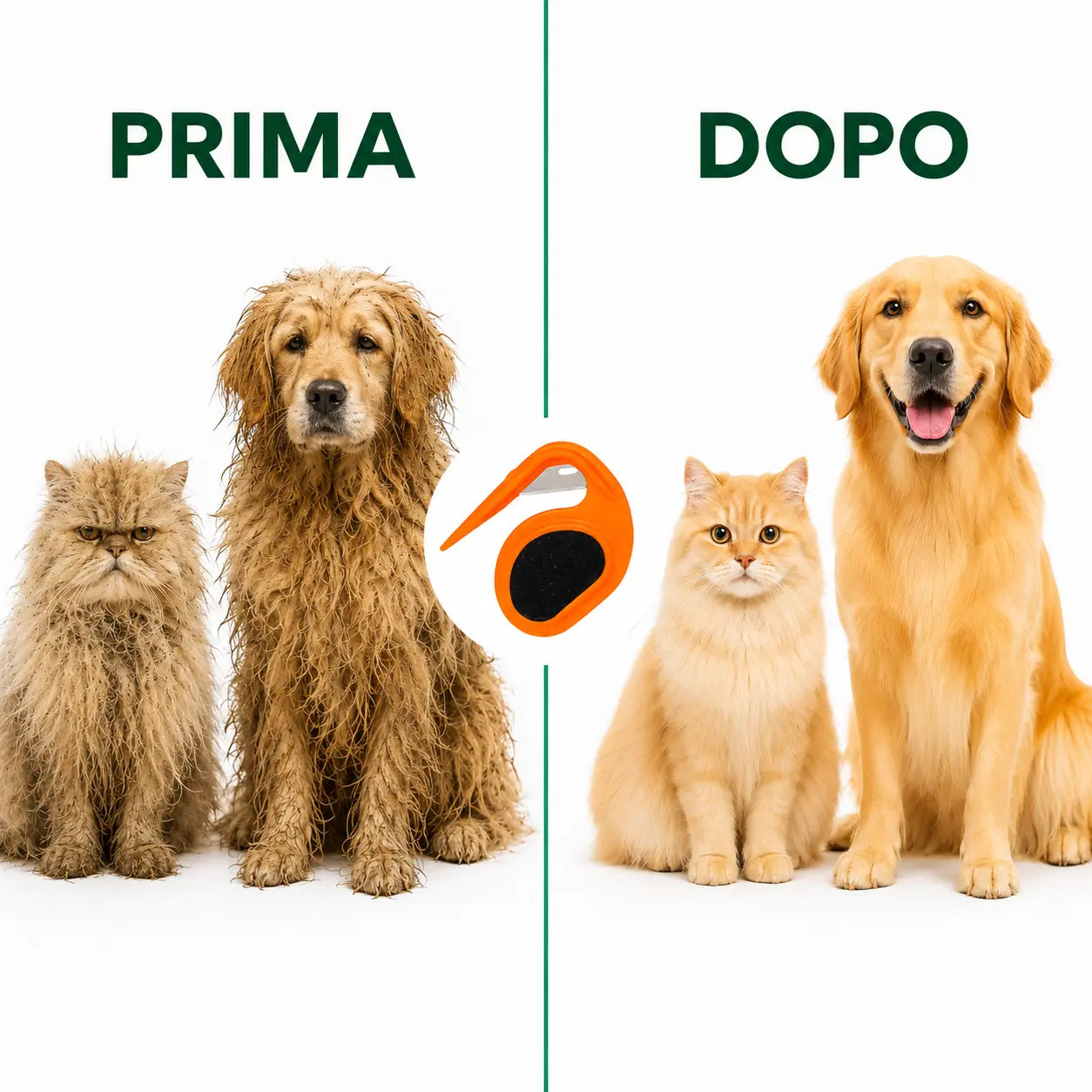 Pettine Anti-Nodi per Cani e Gatti